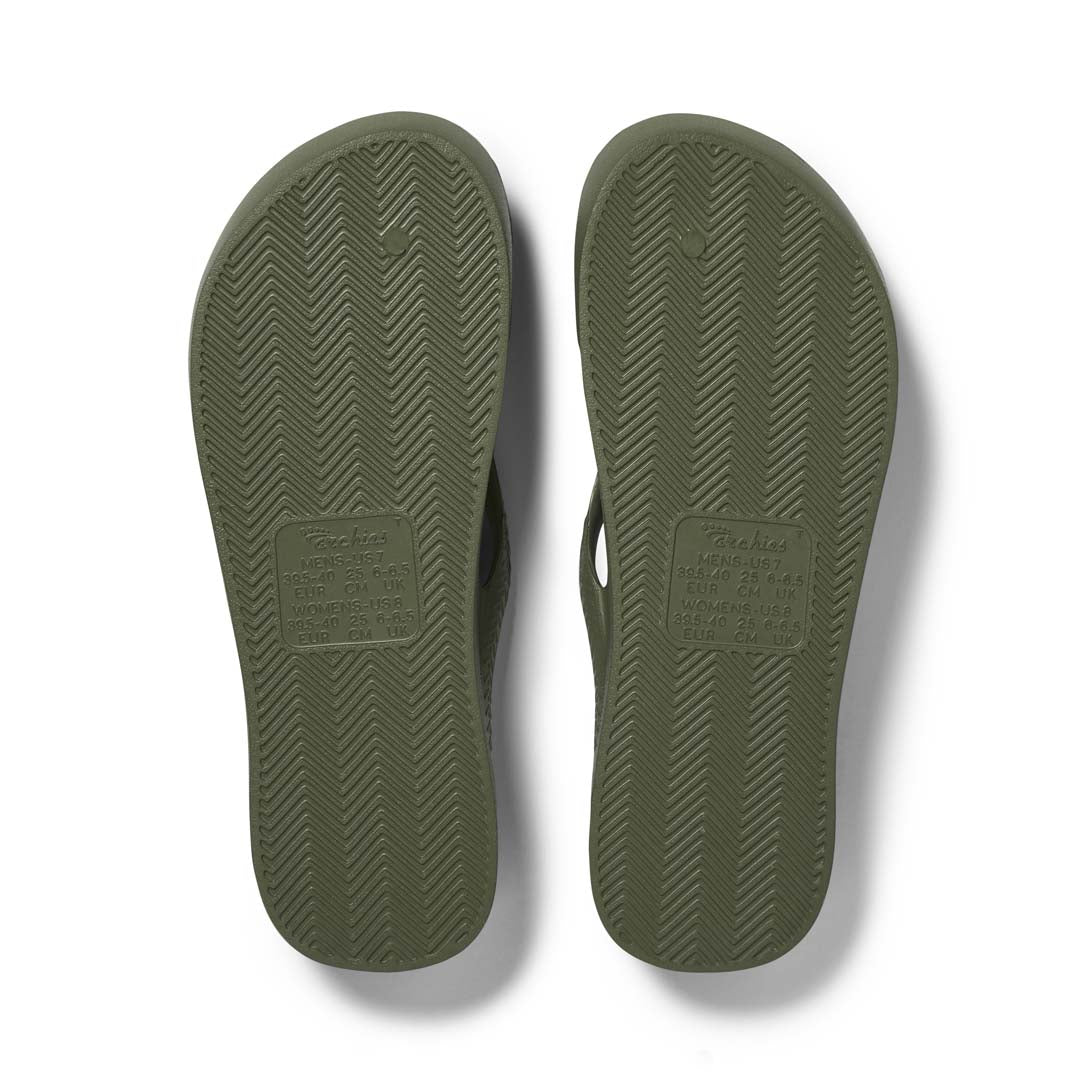 Arch Support Thongs - Classic - Olive - Image 14
