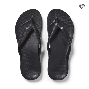 Arch Support Thongs - Classic - Crystal Black